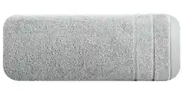 Eurofirany Ręcznik Damla 50x90 cm welurowa bordiura stalowy 500 g/m2