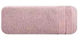 Eurofirany Ręcznik DAMLA z welurową bordiurą 70x140cm liliowy