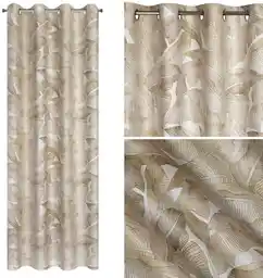 Eurofirany Zasłona Samira 140 x 250 cm Biało-beżowy
