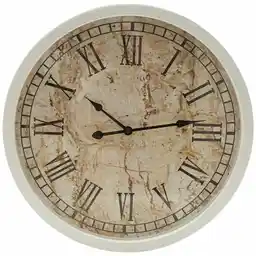 Eurofirany Zegar ścienny Retro 40 cm Beżowo-biały