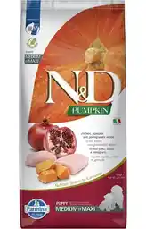 Farmina Karma dla psa N D Pumpkin Kurczak z dynią i owocem granatu Medium Maxi 12 kg