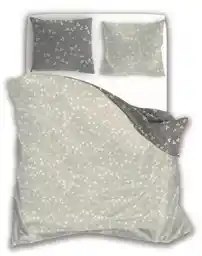 Faro Pościel bawełniana 160x200 Fashion 23 szara grafitowa gałązki kwiatki