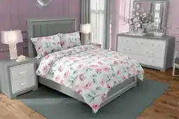 Faro Pościel bawełniana 220x200 Eufloria 012 kwiaty dwustronna