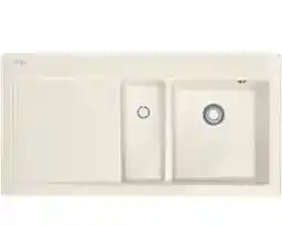 Franke Mythos MTK 651-100 Komora z prawej strony Ceramiczny Kremowy Zlewozmywak prostokątny