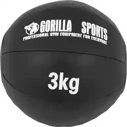 Gorilla Sports Piłka lekarska ze skóry syntetycznej 3kg