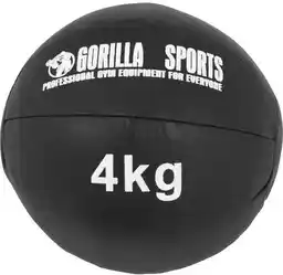 Gorilla Sports Piłka lekarska ze skóry syntetycznej 4kg