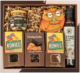 Green Touch Kosz prezentowy zestaw kawa, herbata, słodycze z piernikiem dla nauczyciela