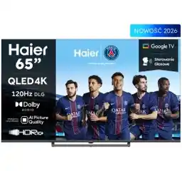 Haier H65S80GUX 65 QLED 4K 120Hz DLG Google TV Dolby Audio HDMI 2.1 DVB-T2 Telewizor QLED