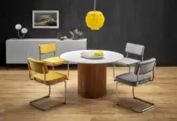 Halmar Stół do jadalni Bruno, drewniany, do salonu, kuchni, skandynawski, glamour