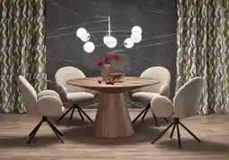 Halmar Stół okrągły Henderson, do jadalni, salonu, designerski