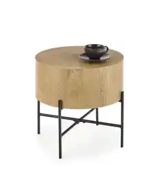 Halmar Stolik kawowy okrągły dąb naturalny mat 45 cm Queens