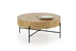 Halmar Stolik kawowy okrągły dąb naturalny mat 80 cm Brooklyn