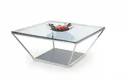 Halmar Stolik kawowy szklany dymiony mat 100 x 100 cm Fabiola
