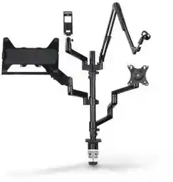 Hama 4663 Monitor Holder for Streaming Setup Wielofunkcyjny Dla Influencera 4 Ramiona Czarny Uchwyt do monitora