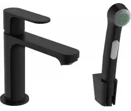 Hansgrohe Rebris S Bateria umywalkowa z rączką Bidetta czarny mat 72215670