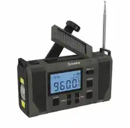 Hawk Expedition R20 Na korbkę, Solarne, Latarka, Radio FM Czarny Radioodbiornik