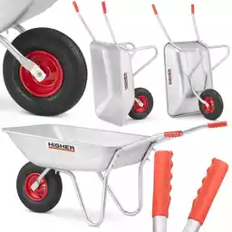 Higher Taczka ogrodowa Ocynkowana 125L do 150kg lekka do ogrodu