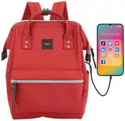 Himawari Miejski plecak port USB do pracy szkoły miejsce na laptopa pojemny 1881