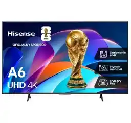 Hisense 55A6S 55 LED 4K Funkcje AI Dolby Vision HDMI 2.1 DVB-T2 Telewizor LED