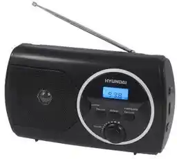 Hyundai PR 570PLLUB Radio FM Czarny Radioodbiornik