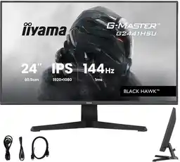 Iiyama Monitor 24 G-Master G2441HSU-B1 Fhd Ips Led 144Hz 1ms Hdmi Dp Vesa