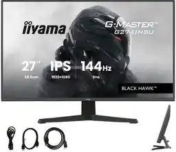 Iiyama Monitor 27 cali G2741HSU-B1 FullHD Ips 144Hz 1ms