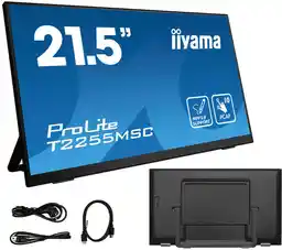 Iiyama Monitor dotykowy ProLite T2255MSC-B1 22 IPS LED /HDMI, DP/ Obsługa rysików MPP2.0 Microsoft Pen Protocol