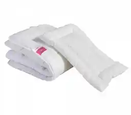 Inter Widex Kołdra dla dzieci 100x135 poduszka 40x60 Fun 100 procent mikrofibra biała