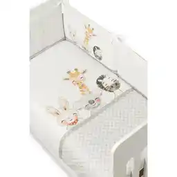 Interbaby Kołdra 100x135 poszwa i ochraniacz do łóżeczka 60x180 Zwierzęta szara