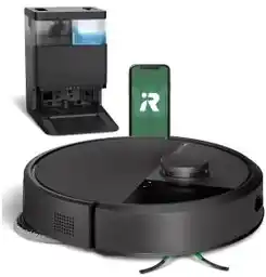 IRobot Roomba Plus 405 Combo Funkcja mopowania Stacja oczyszczająca Tworzenie mapy pomieszczenia 68dB Czarny Robot sprzątający