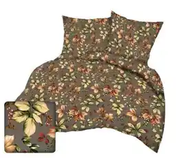 Karo Pościel z kory 160x200 brązowa żółta liście A-1166 Kora 23