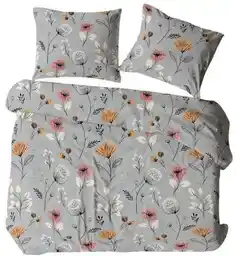 Karo Pościel z kory 160x200 szara wielokolorowa kwiaty 1711N Bielawa