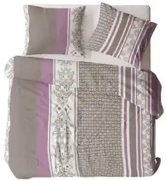 Karo Pościel z kory 160x200 szara wielokolorowa paski ornamenty 1862N Bielawa