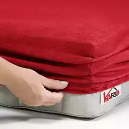 Karo prześcieradło frotte z gumką 220x240 czerwone F24-220