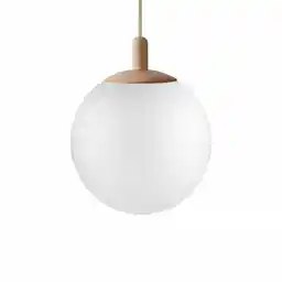 Kaspa Lampa wisząca szkło i drewno ALUR WOOD S 11146119 dąb