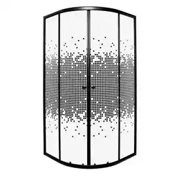 Kerra Kabina prysznicowa 80x80x183 cm /4 mm bez brodzika, czarna Pixel BL