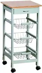 Kesper Mobilny barek kuchenny z szufladą i koszami, 36 x 77 cm