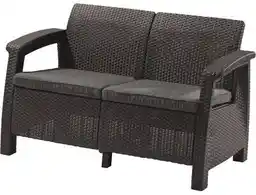 Keter Sofa ogrodowa Corfu II Love 258973 Grafit