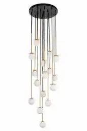 King Home Lampa wisząca Cannon Disc 16 miedziana, nowoczesny design, metalowa, regulowana wysokość