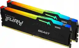 Kingston Pamięć DDR5 Fury Beast Bla RGB 32GB 2x16GB /6000 CL36 KF560C36BBE2AK2-32
