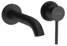 Kludi Bozz Black Bateria umywalkowa ścienna 18 cm czarny mat 382443976