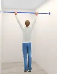 Kometa drążek do podciągania rozporowy 100 - 150 cm niebieski