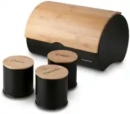 Konighoffer Chlebak metalowy z 3 pojemnikami Volano czarny