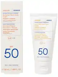 Korres Sunscreen Face + Eyes Cream SPF50 Krem-żel ochronny do twarzy i oczu 50ml