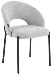 Krzesła tapicerowane białe baranek boucle CX2023