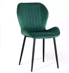 Krzesła tapicerowane zielone welurowe ART223C