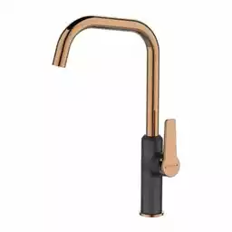 Kuchniox BATERIA ZLEWOZMYWAKOWA 37,9 cm STOJĄCA Czarny/różowe złoto BQI865D