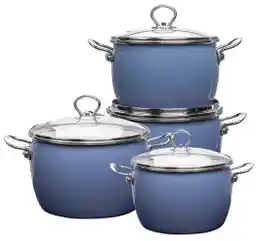 La Bonita Naturale LB8ZGE001 Indukcja Stal niskowęglowa 8 elementów Zestaw garnków