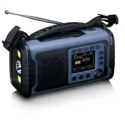 Lenco PDR-255BU Ładowanie solarne Na korbkę Latarka Powerbank Radio DAB+ Niebieski Radioodbiornik