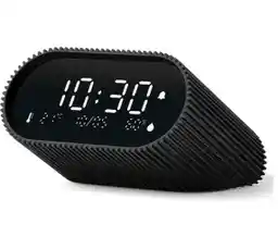 Lexon Ray Clock Black LR155MN3 z czujnikiem temperatury i wilgotności Czarny Budzik
